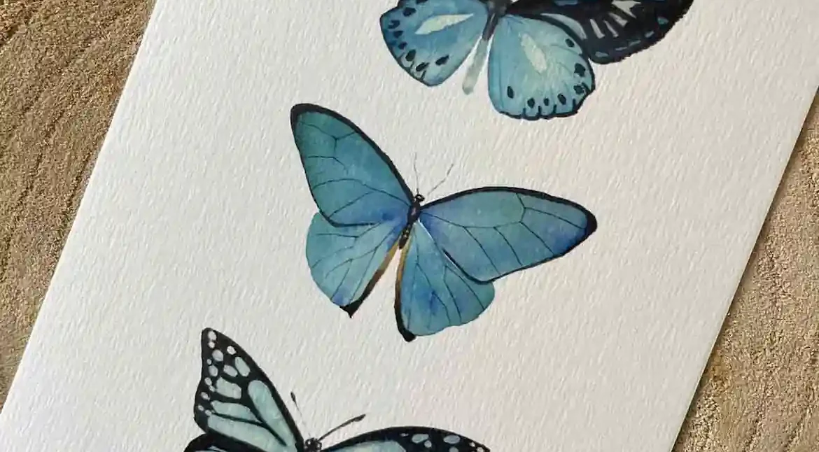 Carte d'art papillons