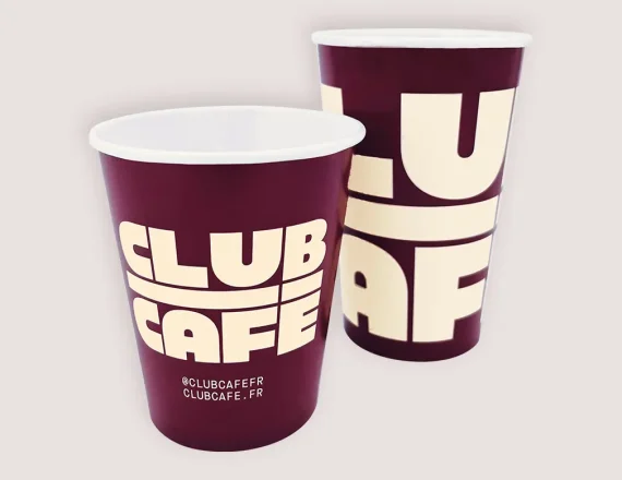 Gobelet carton personnalisé Club Café Gobelet carton personnalisé Club Café