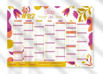 Calendrier mural personnalisé 2027 Calendrier mural personnalisé